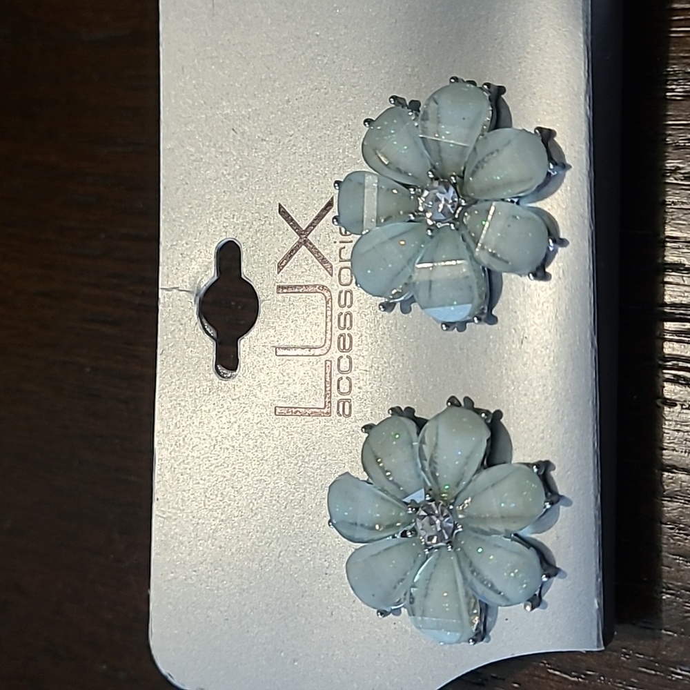LUX Macy's 2028 earring jewelry bundle New with tags sparkle iridescent beaded ! - Picture 2 of 6